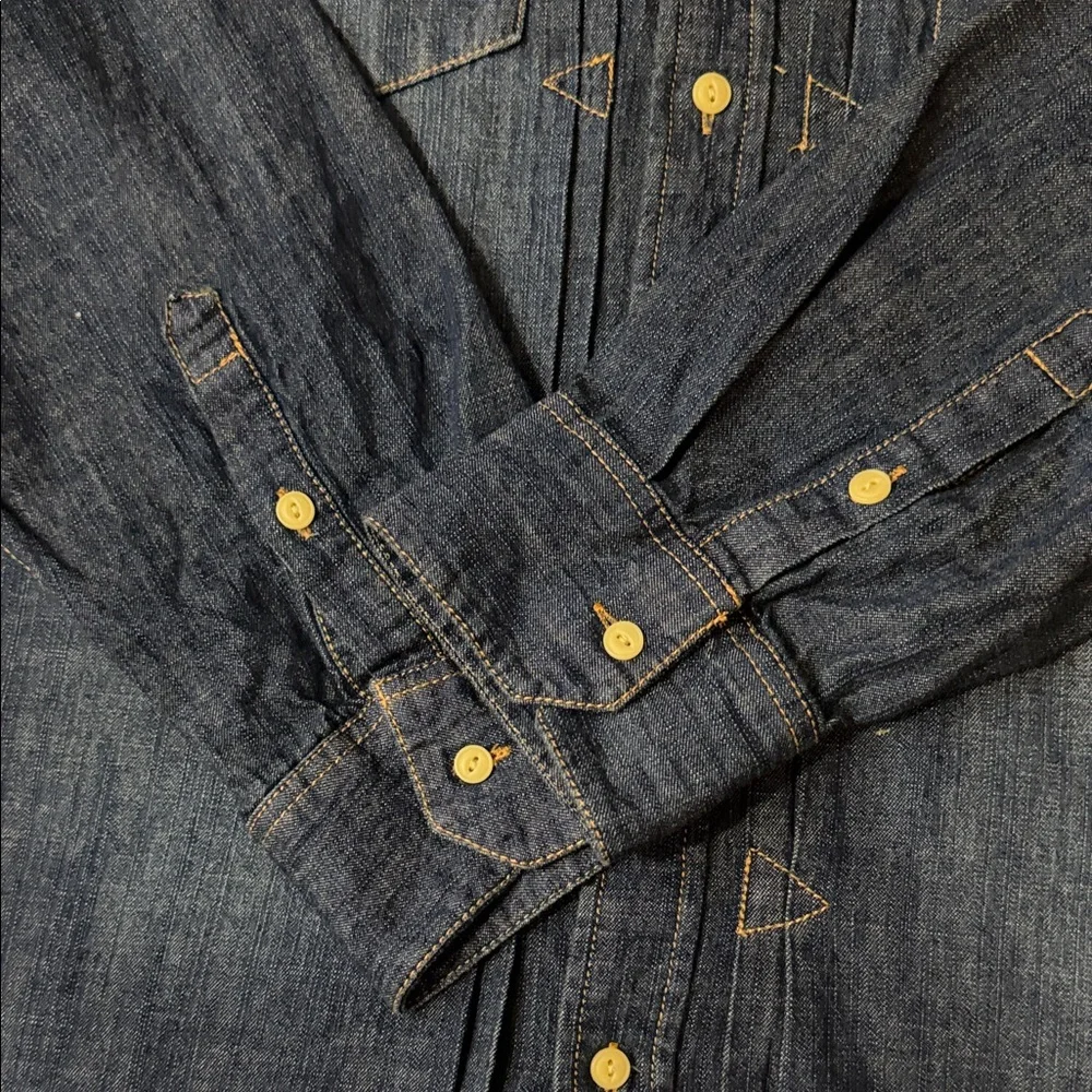 Third Army Men's Denim Shirt Long Sleeve - Picture 3 of 13